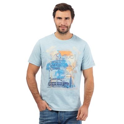 Mantaray Light blue 'California' print t-shirt